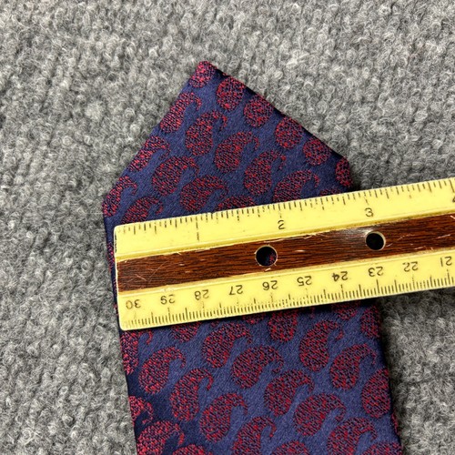 Cravatta Charvet in lino di seta Made in France Paisley - Foto 5 di 6