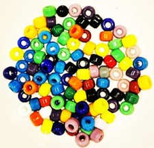 Czech Crow Beads- 9mm Glass - Assorted Colors Opaque 100/package 