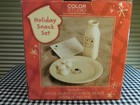 Hallmark Snowman Holiday Snack Set Milk Bottle Cookie Plate Recipe — photo 2