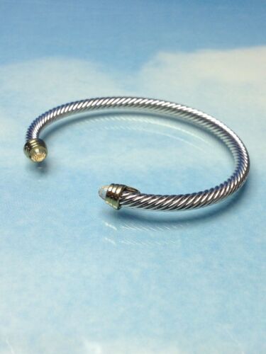 DESIGNER INSPIRED COLORFUL STONES SILVER & GOLD FINISH BANGLE CUFF BRACELET NEW - Picture 32 of 74