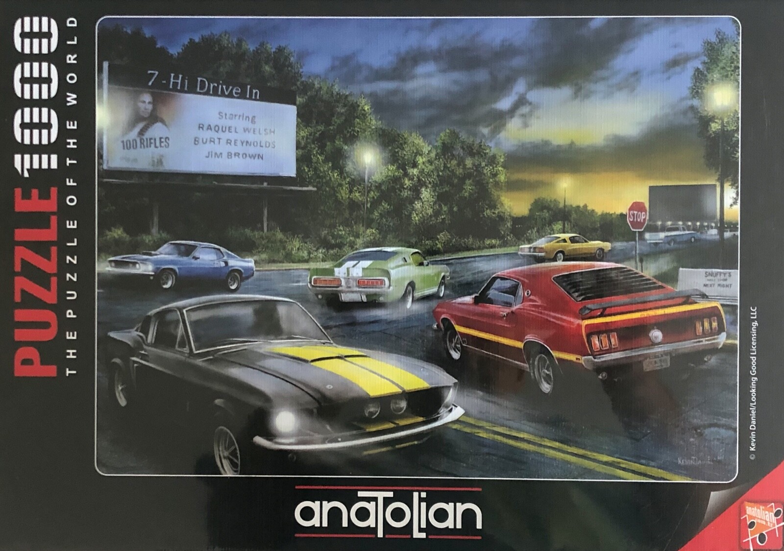 Puzzle 1000 pièces Ford Mustang Anatolian en carton bleu de qualité