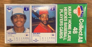 1987 Kraft Home Plate Heroes Baseball - Ozzie Smith - Jesse Barfield - New Box