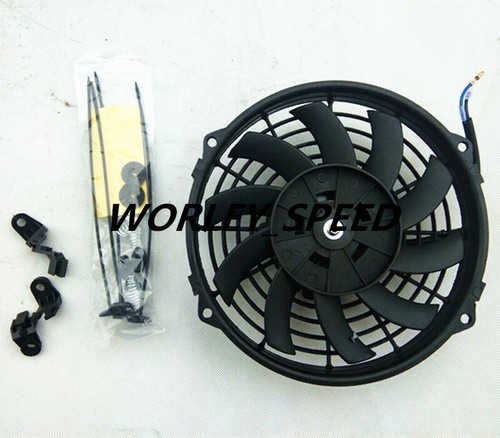 14 Inch 12V Bend Electric Pull Push Thermal Cooling Fan + Mounting Kits - Picture 10 of 12