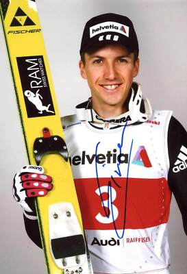 Simon Ammann SKI JUMPER autograph, In-Person signed photo
