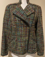 COLDWATER CREEK Womens Shaped Boucle Zip Jacket NWT 99 - Sz 6
