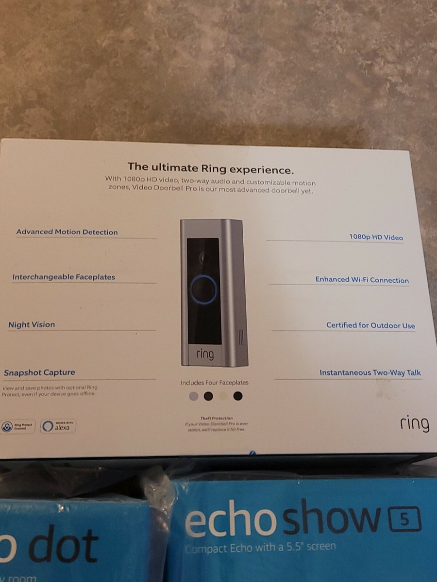🔥Ring Video Pro 1080P HD Video Two-way Talk Advanced Motion