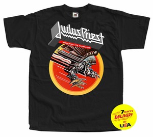 Judas-Priest-Screaming-For-Vengeance-1982-Men-039-s-Black-Shirt-Cotton