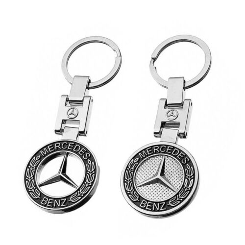 Schlüsselring Logo Schlüsselbund 2X 3D Schlüsselanhänger Für Mercedes Benz - Bild 1 von 3