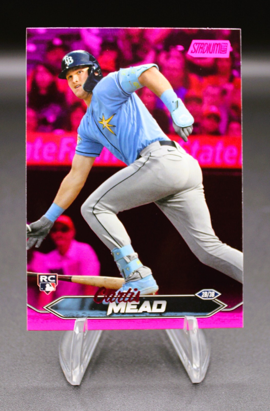 2024 Topps Stadium Club - Curtis Mead #271 Pink Foil (RC) Tampa Bay Rays