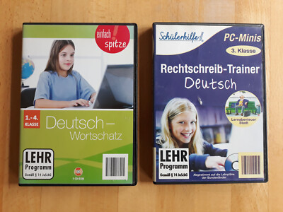 2 CD Rom: Deutsch-Wortschatz 1.-4. Klasse / Lehrprogramm Rechtschreib-Trainer