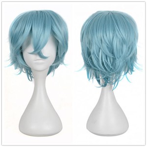 blue pixie wig