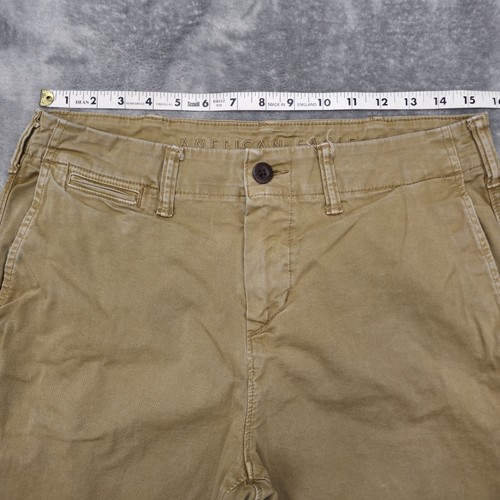 American Eagle Pants Mens 30x34 Athletic Chino Khaki Flex *31x30.5 - Picture 10 of 21