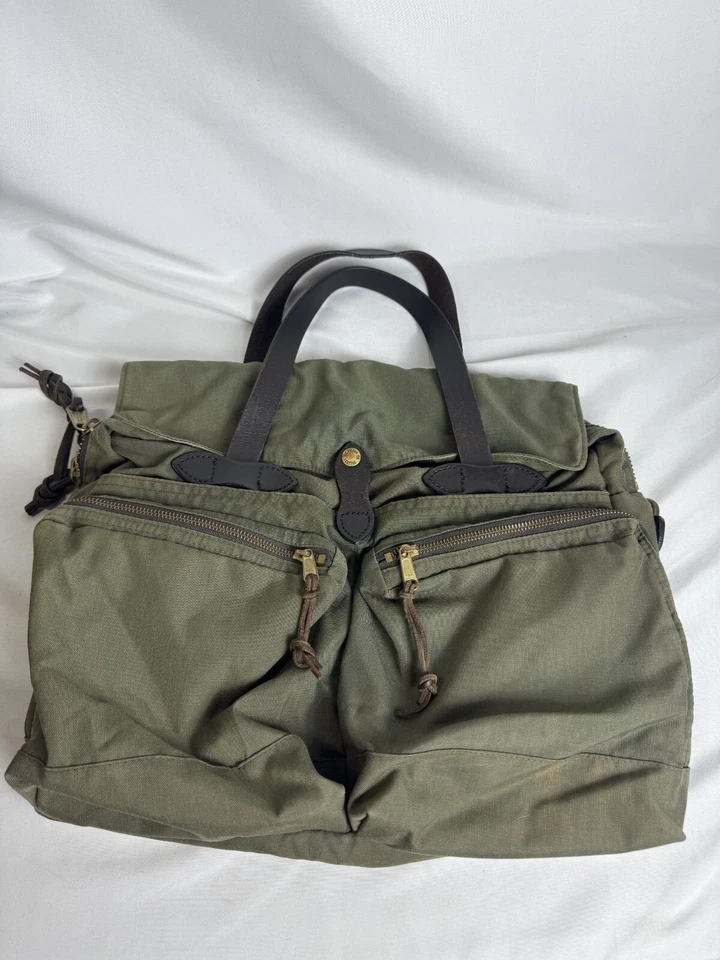 Filson Lightweight Nylon 24-Hour Briefcase Otter Green Made in USA Ltd. Edition - Image 3 of 4