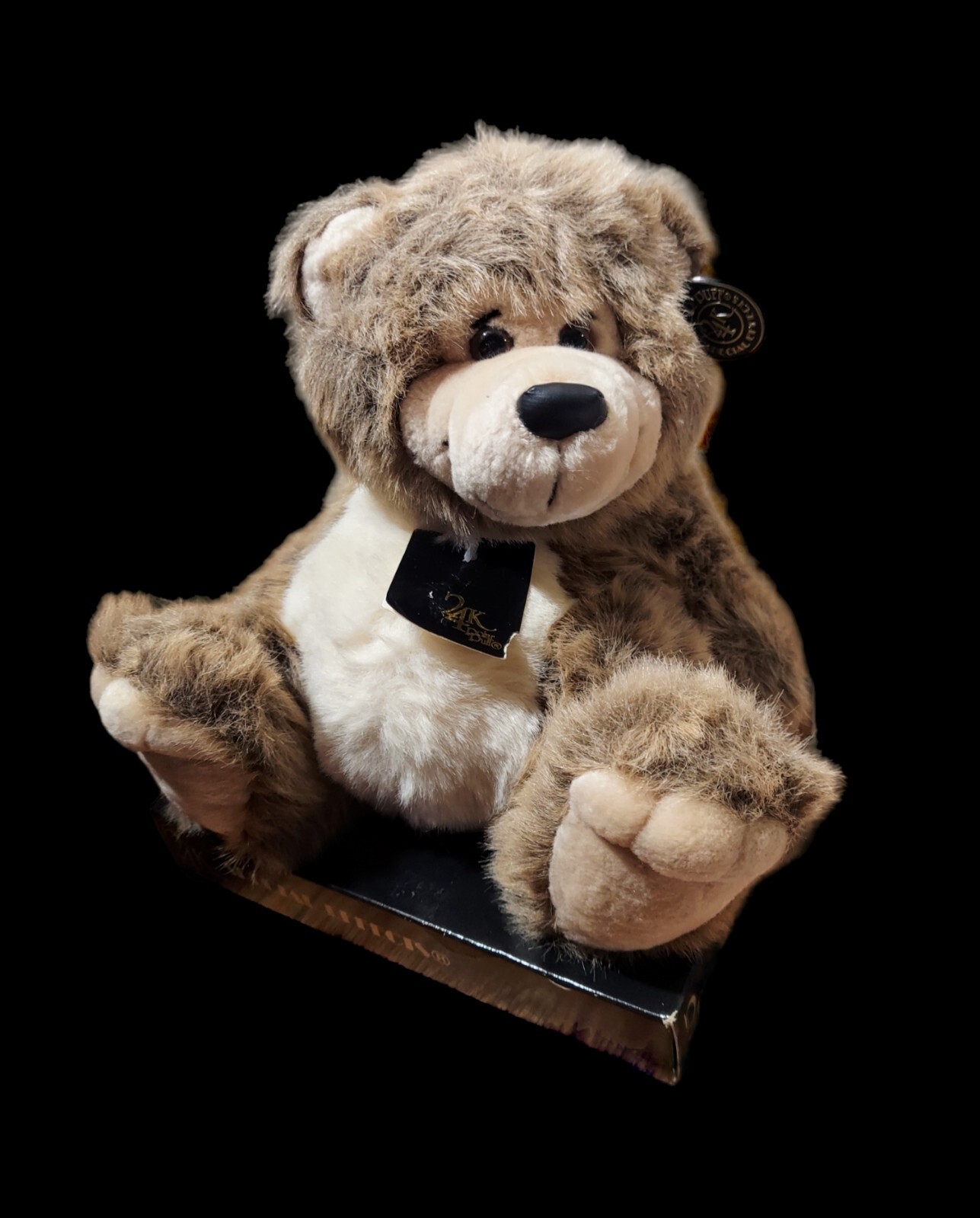 1991 Vintage 24K Gold Polar Puff Plush Teddy Bear Collectible Stuffed Animal