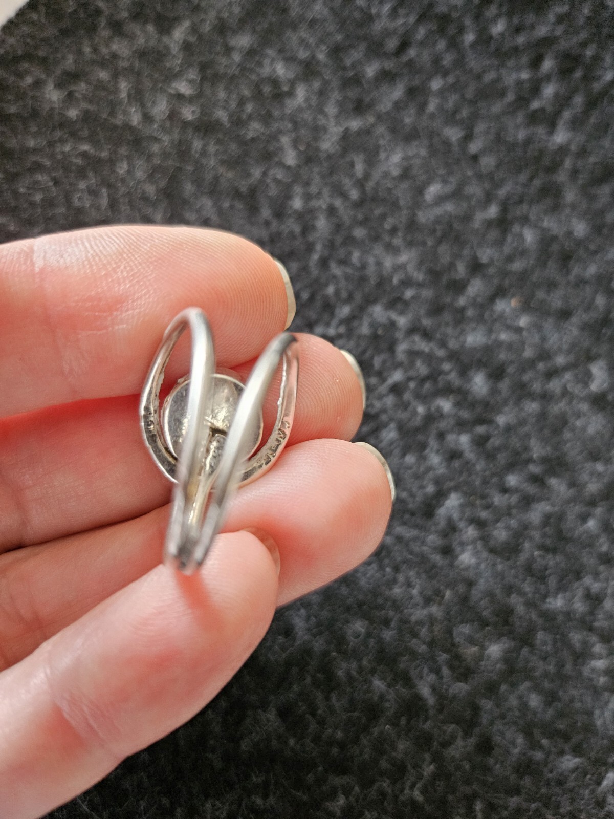 Beautiful Solid Sterling Silver Ring With Round G… - image 9