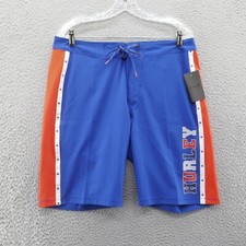 Hurley Mens Swim Board Shorts Size 32 Red White Blue Water Repellent Stretch NEW