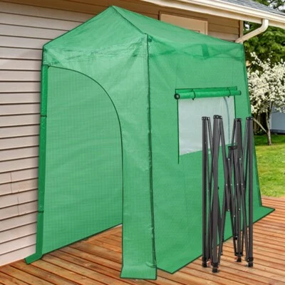 EAGLE PEAK 9x4 Lean-to Portable Walk-in Pop up Indoor Outdoor Garden Greenhouse