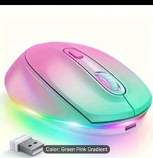 Wireless Mouse, Rechargeable Light Up mouse