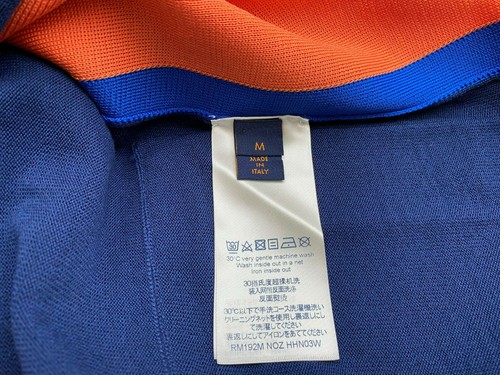 Louis Vuitton Men's Blue Wool Multi Logo Long Sleeve Cycling Top size M - Picture 11 of 12