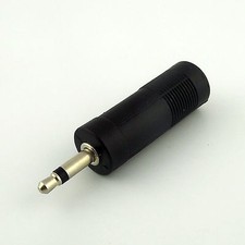 1pc Audio Adapter 3.5mm 1/8" Male Plug to 6.35mm 1/4" Female Jack Mono Converter