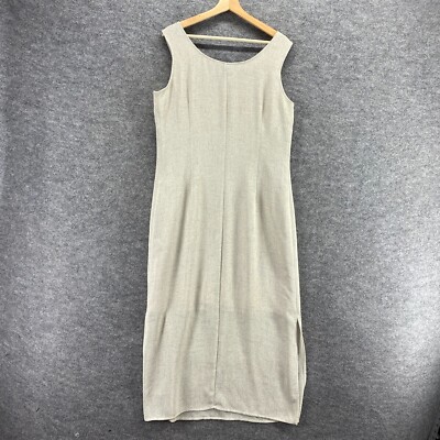Fashion Bug Dress Women 12 Beige Sheath Maxi Sleeveless Lined Round Neck | eBay Fashion Bug Dress Women 12 Beige Sheath Maxi Sleeveless Lined Round Neck | eBay
