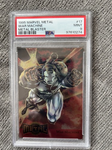 1995 Marvel Metal War Machine Gold Blaster #17 Limited Edition 17/18 PSA MINT 9