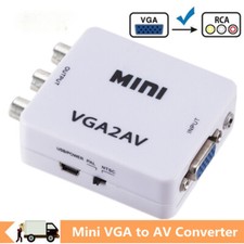 Mini VGA TO AV Converter VGA2AV Convertor 3.5mm Audio VGA To RCA Video Converter