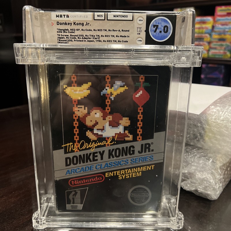 NES Donkey Kong Jr. CIB  WATA 7.0 Rare 5 Screw