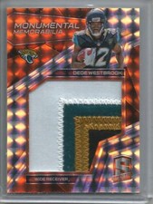 Dede Westbrook 2017 Panini Spectra Jumbo Game Used Jersey Patch Rookie #3/5