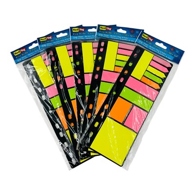 5 Sets Redi-Tag Ring Binder Insertable Note Pad/Page Flag Set Assorted 270 Sheet