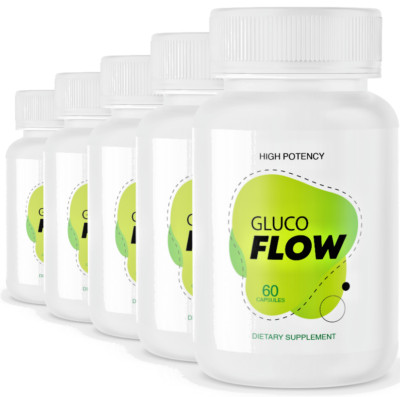 (5BOTTLES) GLUCOFLOW Diabetic Glucose Support Supplement Blood Sugar Gluco Flow 