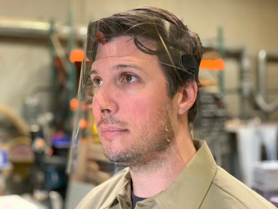 2pc CLEAR FACE SHIELD Ships fast from USA Medical Facemask Eye Protector PPE V2 - Image 4 of 4