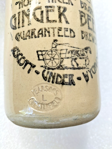 Antique Vintage 3x Clay Ginger Beer Bottles White Usborne Morris Rare Paper - AF - Picture 10 of 11