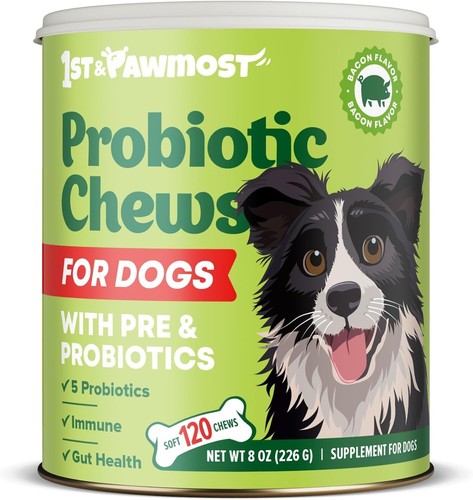 Dog Probiotic Chews Gut Health & Digestive Function Support Anti Diarrhea 120pcs