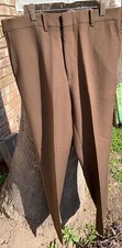 Spencer Easy Movin' 70s Brown Polyester Slacks Boot Cut Pants with Original Tags