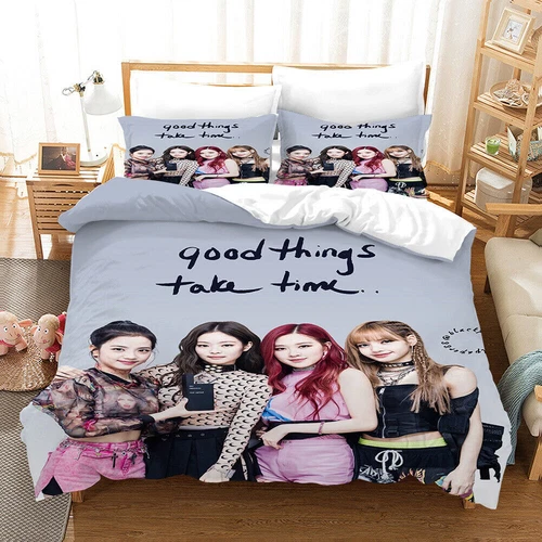 BLACKPINK K-POP Doona Duvet Cover Bedding Set Pillowcase Single Double Queen - Picture 13 of 31