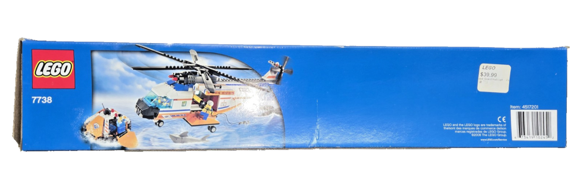 LEGO 7738: CITY Coast Guard Helicopter & Life Raft NIB/Factory 