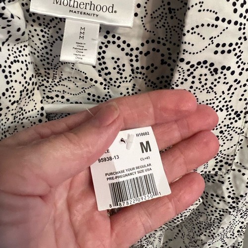 Women's motherhood, maternity, white black, sleeveless shirt, size medium - Picture 4 of 6