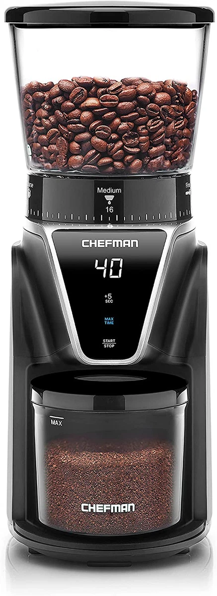 Chefman Conical Burr Coffee Grinder, Create the Boldest & Most Flavorful  Grind w