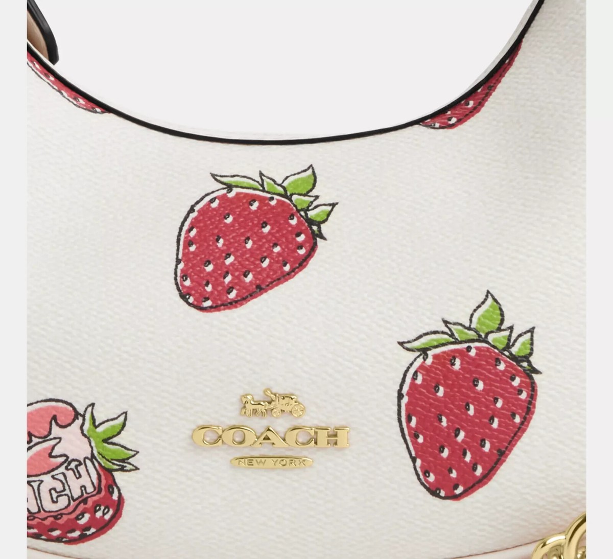 COACH Carmen Mini Crossbody Bag - Strawberry Print NEW CAL01