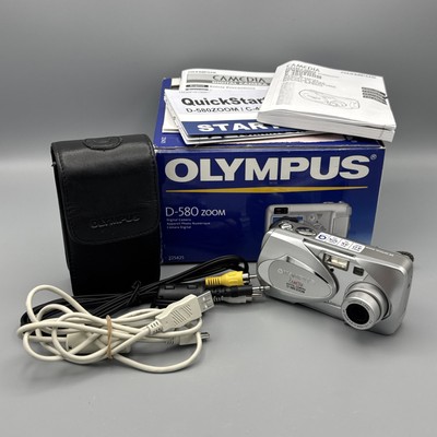 Olympus D-580 Zoom Digital Camera W/ Box + USB + AV Cord + Manuals + Case