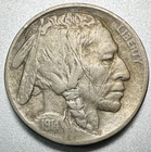 1914-D   BUFFALO NICKEL   VF+ DETAILS  KEY DATE #2874