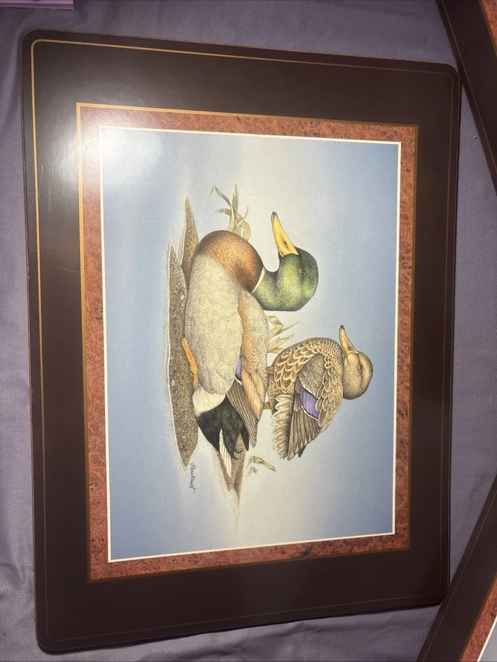 Vintage Cortiça Apoiado Pimpernel Placemats Aves Aquáticas Feito Na Inglaterra Com Caixa e Cartão!! - Imagem 2 de 4