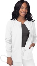 Women's Scrubs Warm-Up Jacket/Front Snaps - Round Neck