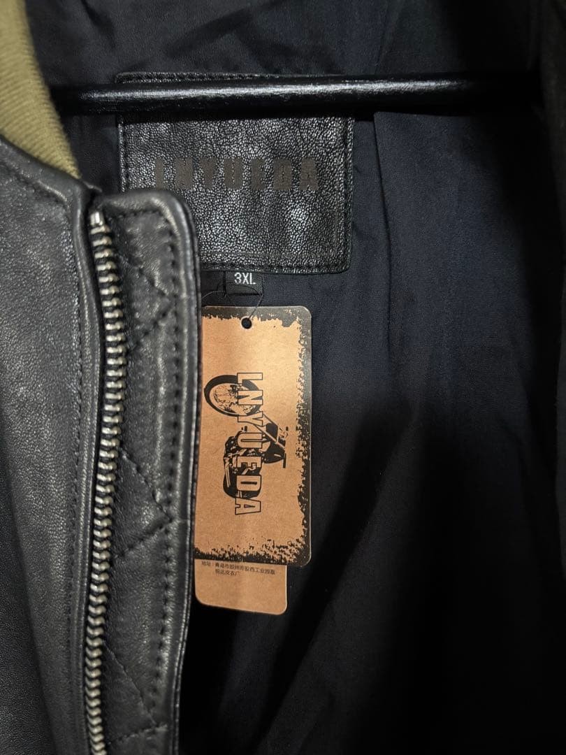 Buzz Rickson's Flight Jacket Sheepskin Leather Bl… - image 7