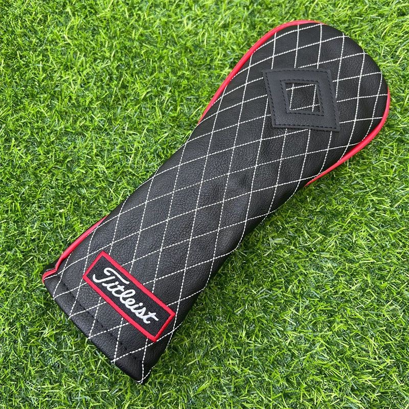 Club Cover Black Checkered Leather Head Cover Protective Set 135x-