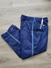 Vintage Nike 90s Windbreaker Pants Blue Mesh Lined Ankle Zip Men's Size XL