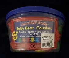 Learning Resources Three Bear Family Rainbow Counters 102/Pk Set 6 Colors