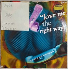 Rapination & Kym Mazelle Love Me Vinyl Record 7" VG/G+ 74321 128097 1992
