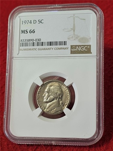 1974-D JEFFERSON NICKEL NGC MS 66 #MF-T2374